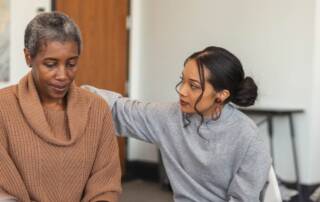 Caregiver with loved one